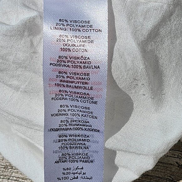 CLASSY APRICOT WHITE Sailor Stripe Mini Dress Women's Size Small - Picture 3 of 6